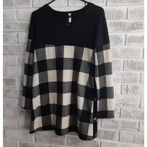 Now & Forever Buffalo Plaid Sweater sz 38 Versatile Timeless